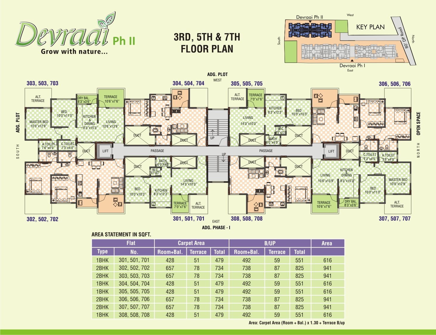 Dhruva- 3rd, 5th & 7th Floor Plan