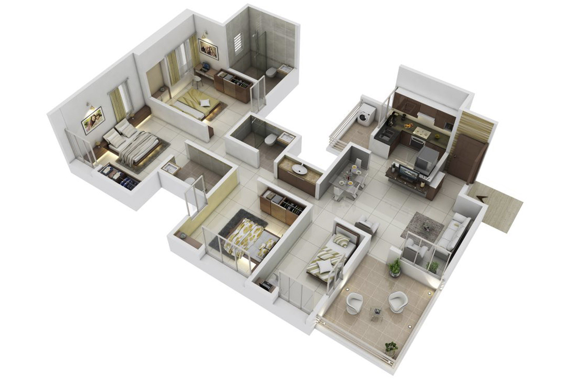 Prestige Avenue- 3.5BHK Floor Plan