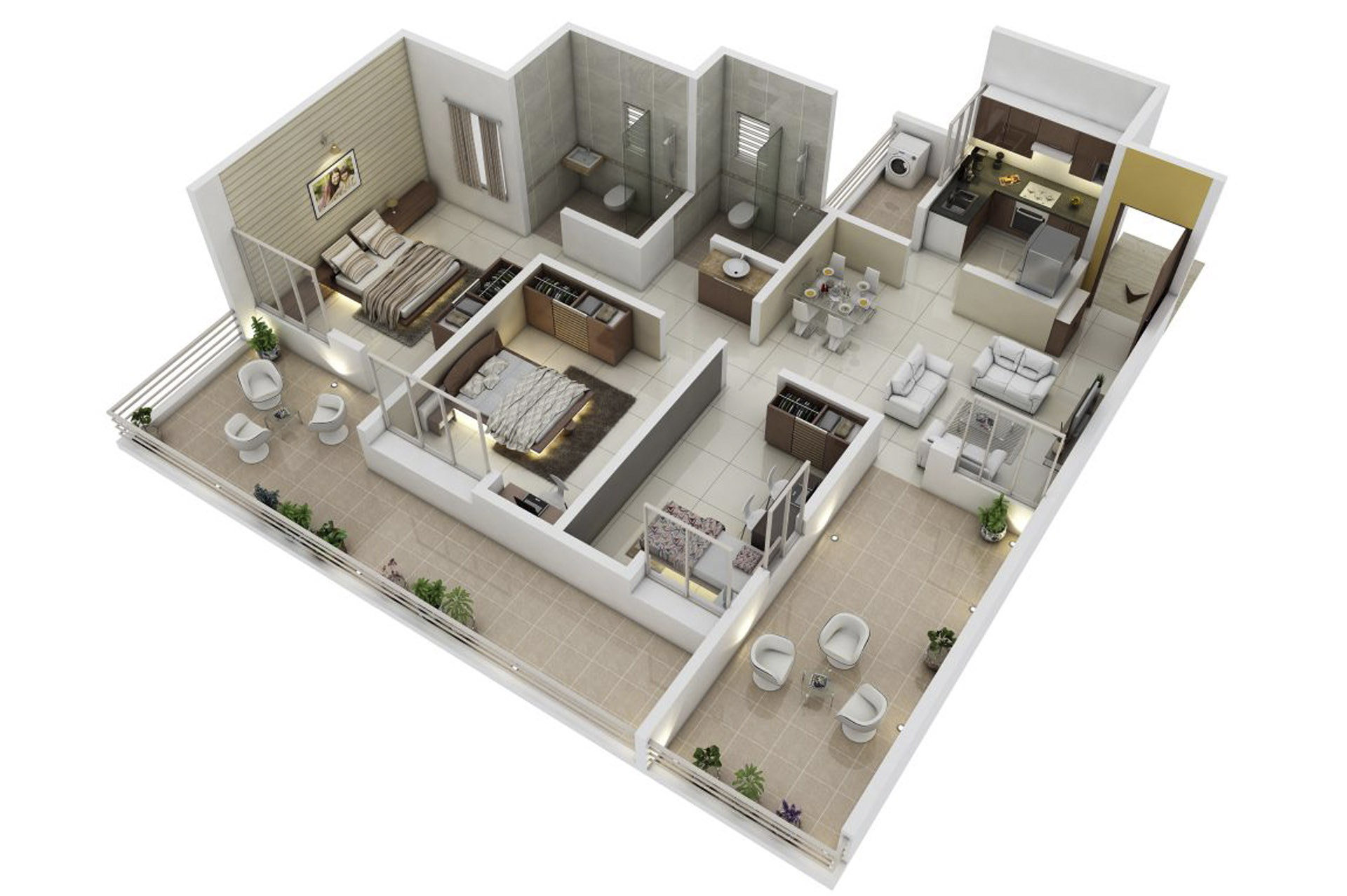 Prestige Avenue- 2.5BHK Floor Plan