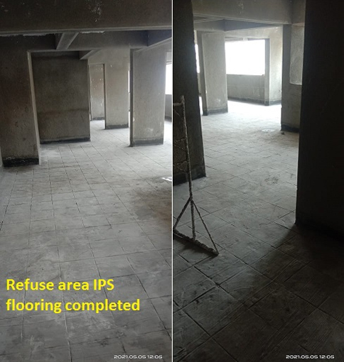 Prestige Avenue- Refuse area IPS flooring completed